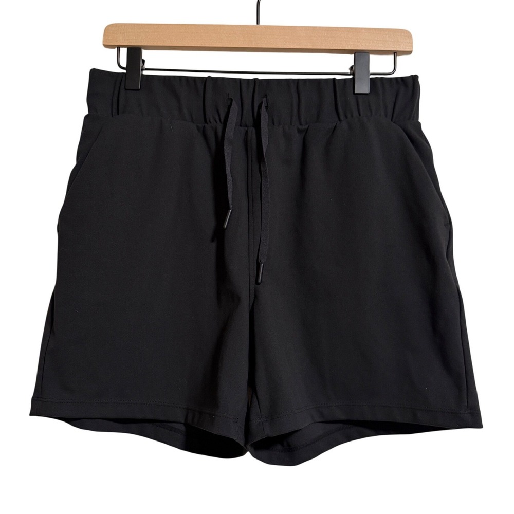 32 Degrees Cool Womens Black Athletic Shorts Elastic Drawstring Pockets Size S